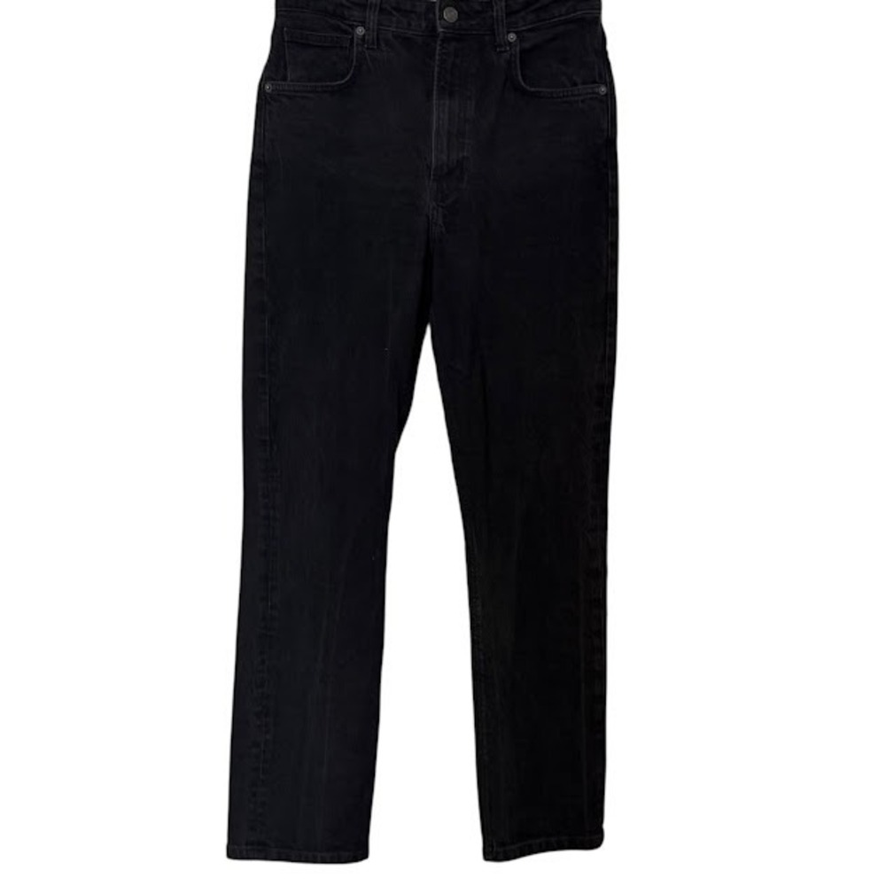 Reformation Denim Black Liza Ultra High Rise Straight‎ Leg Jeans Womens 30
